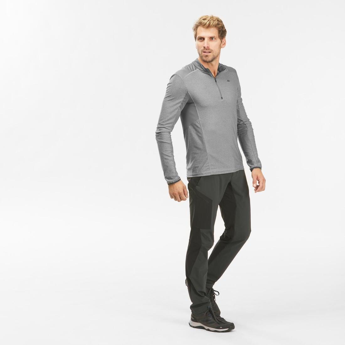MensLong-SleevedVega Walking T-Shirt Mh550, Granite, , large image number 3
