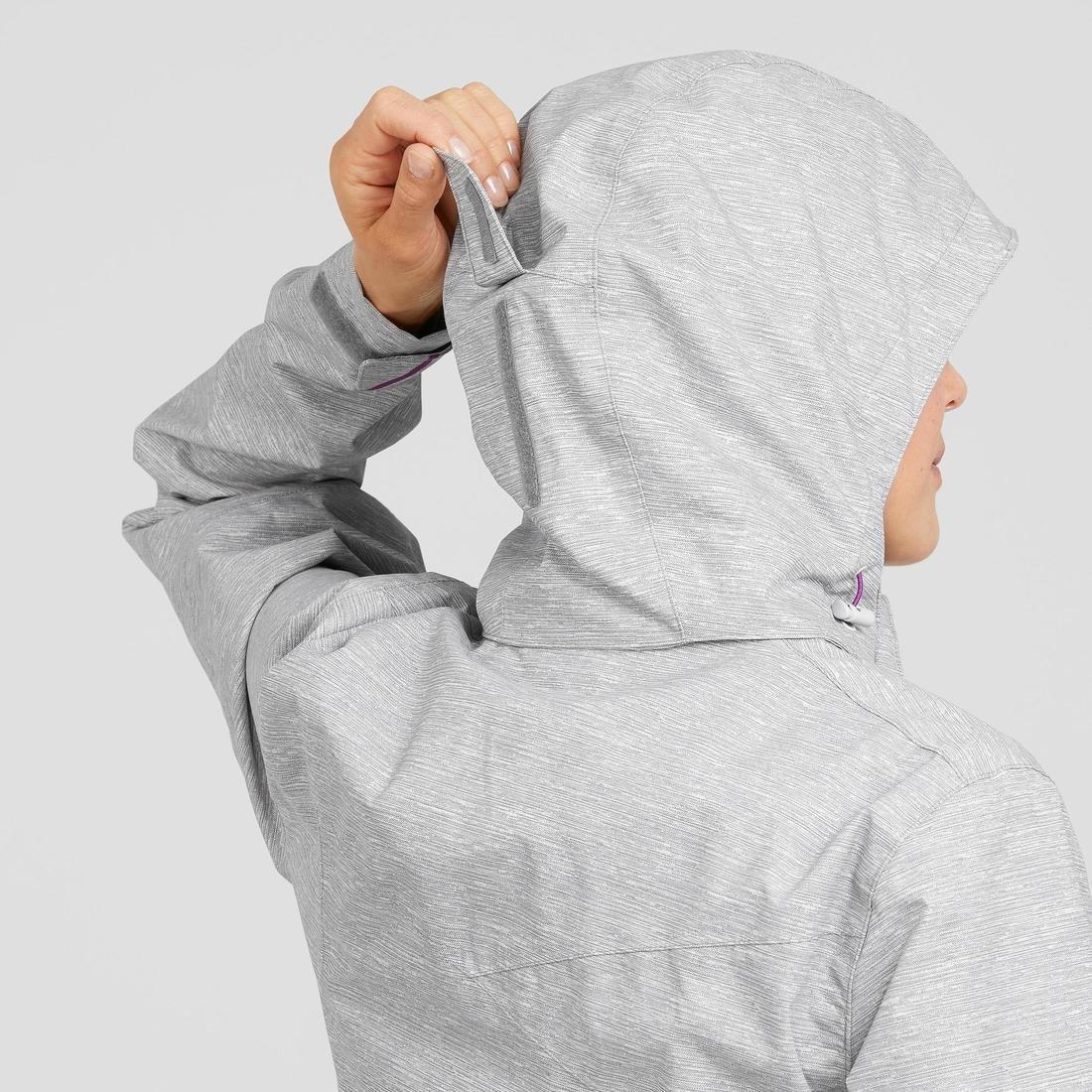 Womens Waterproof Mountain Walking Jacket Mh100, Grey, No Color, large image number 5