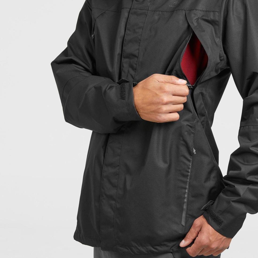Mens WaterproofVega Walking JacketMh100 , Black, , large image number 4
