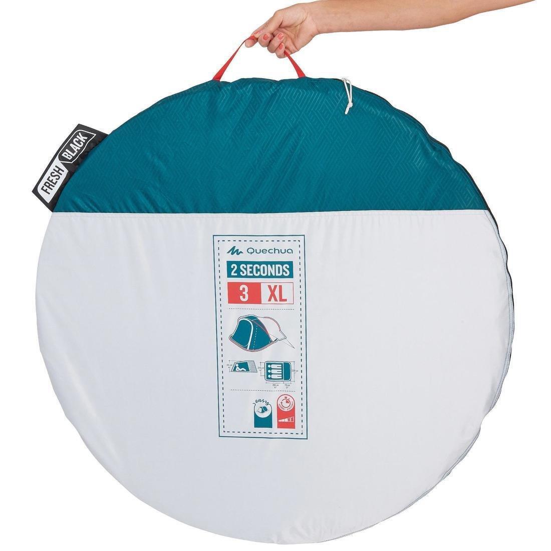 Camping Tent, 2 Seconds, Fresh And Black, 3 Person, White, No Color, large image number 2