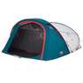 QUECHUA - Camping Tent, 2 Seconds, Fresh And Black, 3 Person, White