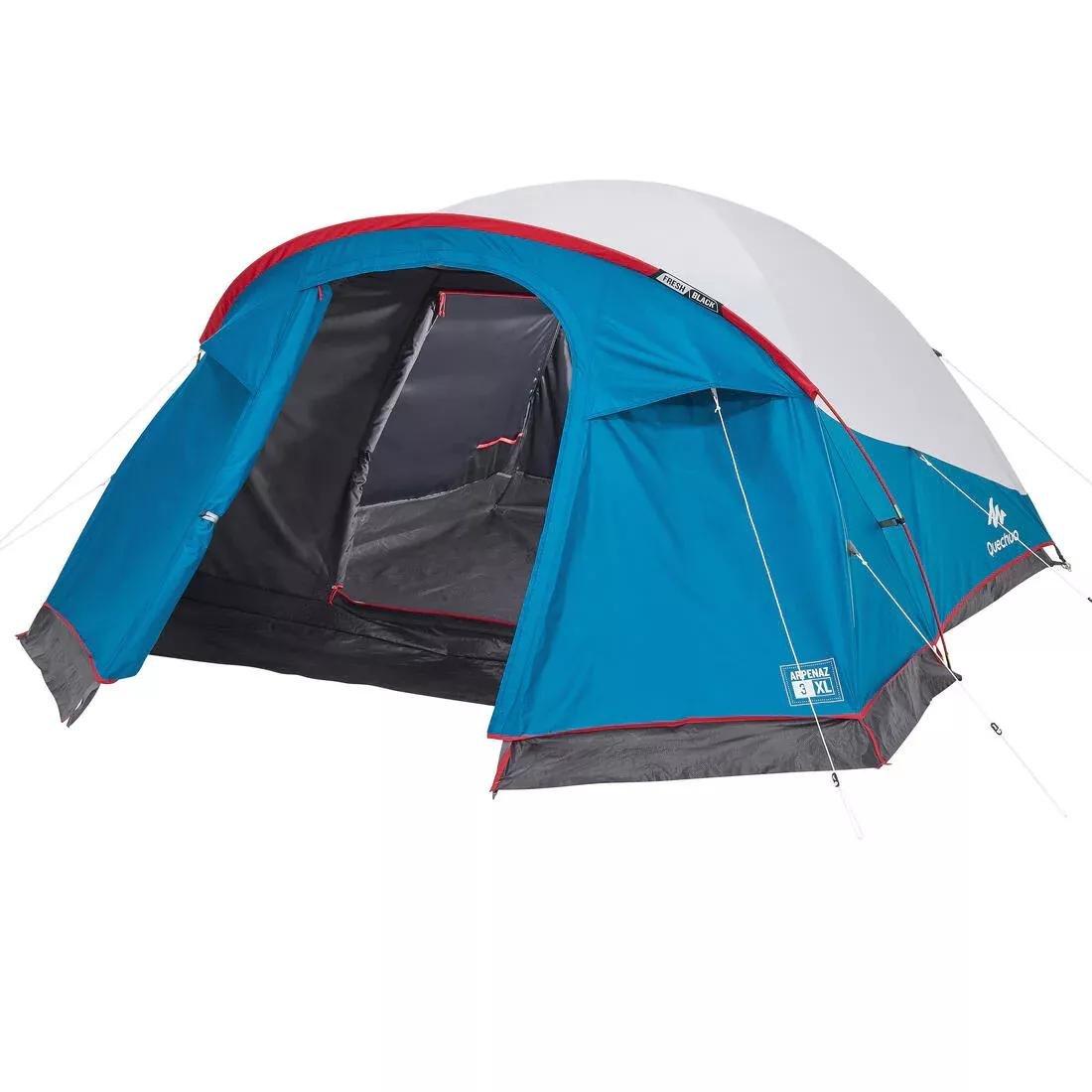 Three-Person Camping Tent, White, No Color, large image number 0