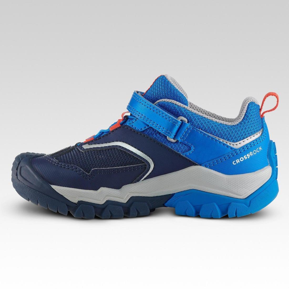 Kids Unisex Low Top Mountain Walking Shoes Crossrock, Blue, No Color, large image number 1