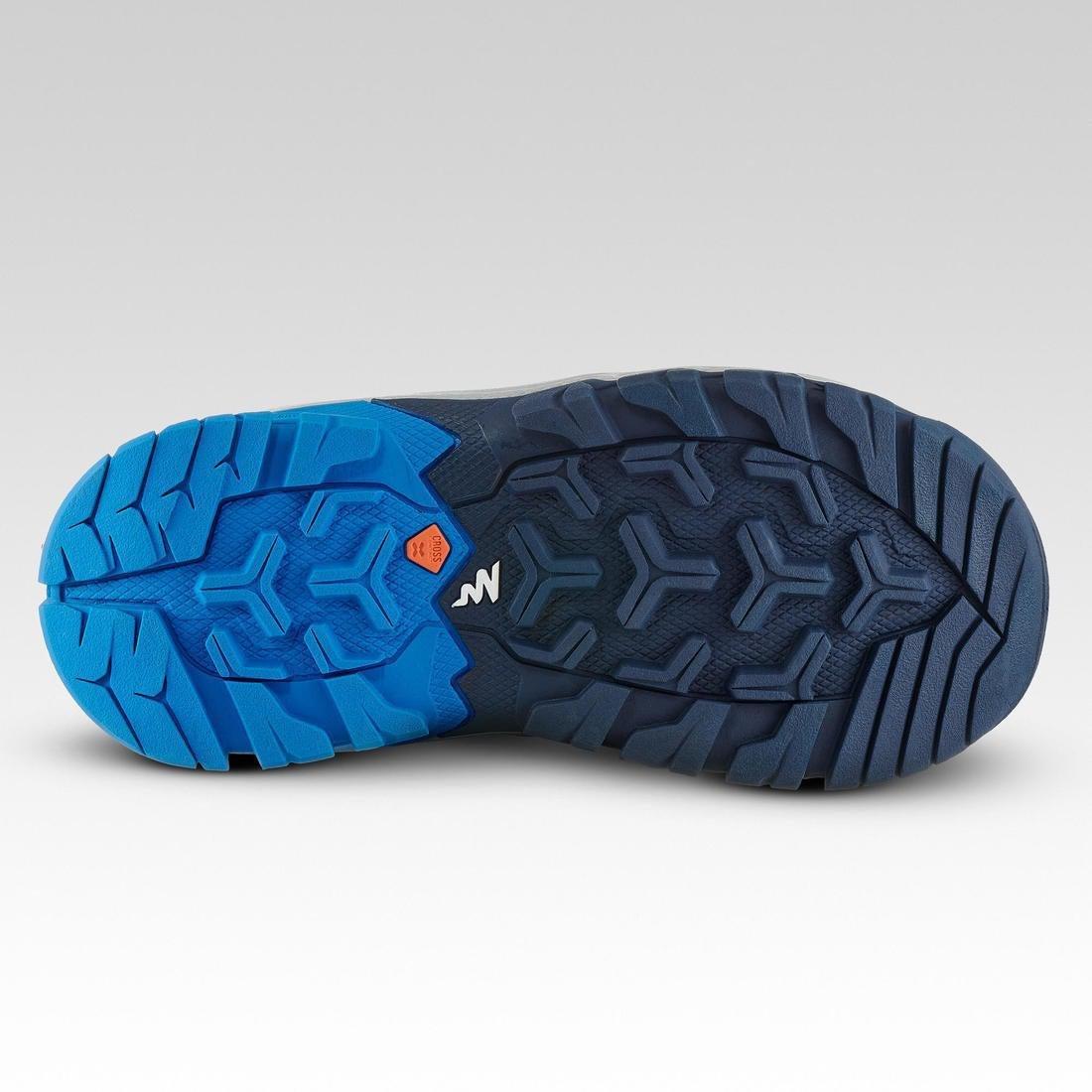 Kids Unisex Low Top Mountain Walking Shoes Crossrock, Blue, No Color, large image number 2