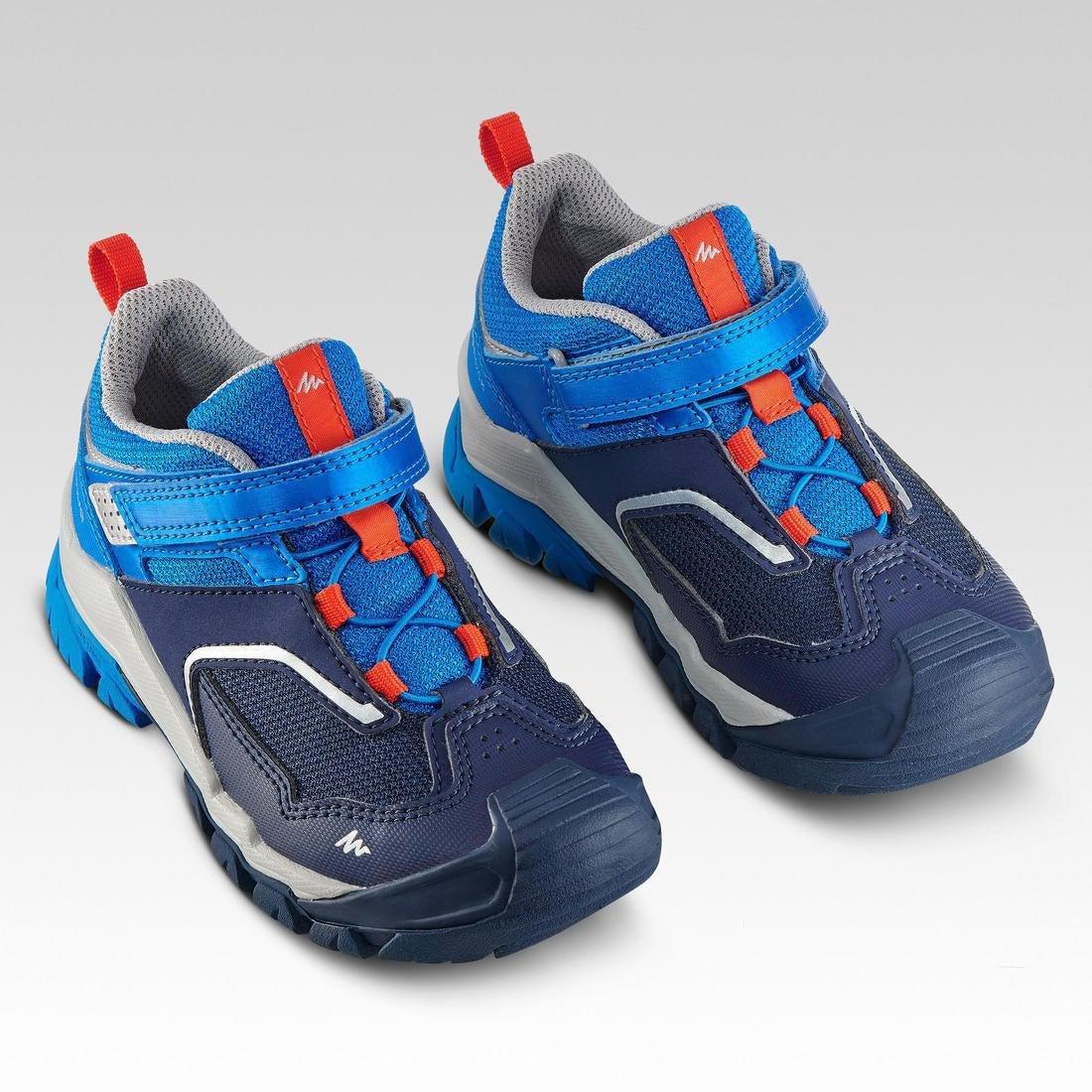 Kids Unisex Low Top Mountain Walking Shoes Crossrock, Blue, No Color, large image number 3