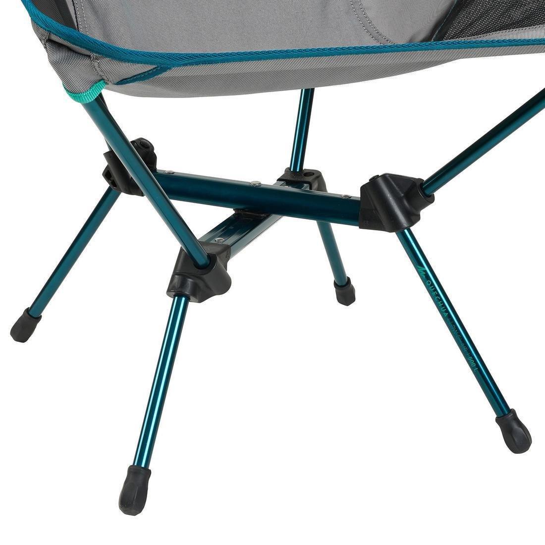 QUECHUA - Folding Camping Chair, Grey