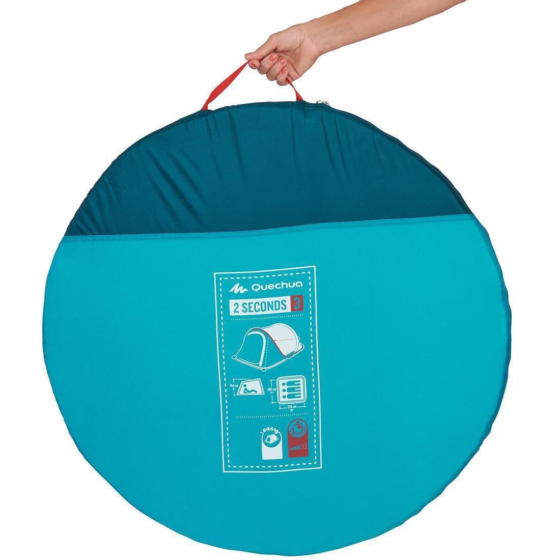 2 Seconds Easy Camping Tent, Sleeps 3, Blue, No Color, large image number 1