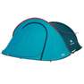 QUECHUA - 2 Seconds Easy Camping Tent, Sleeps 3, Blue