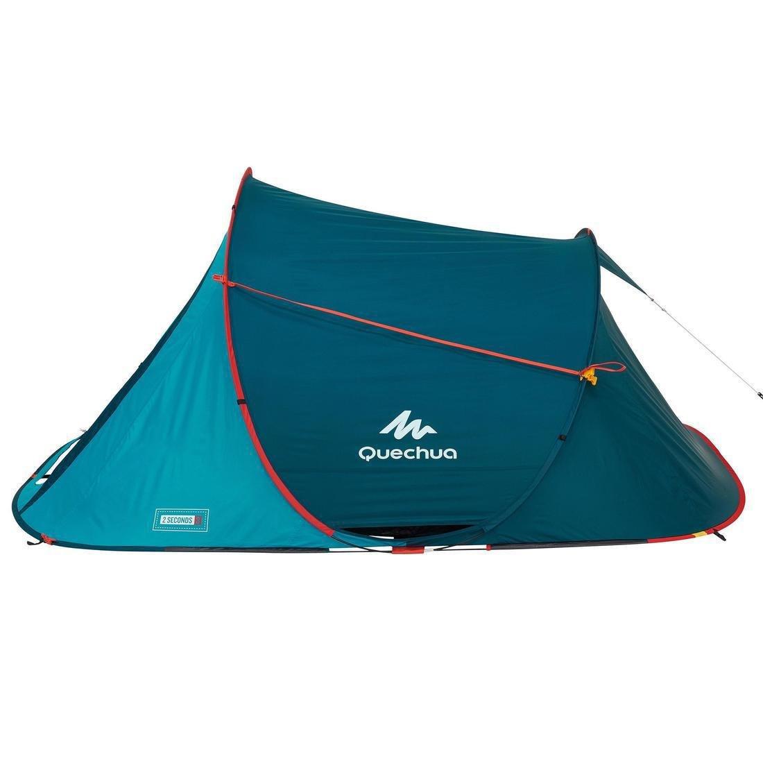 QUECHUA - 2 Seconds Easy Camping Tent, Sleeps 3, Blue