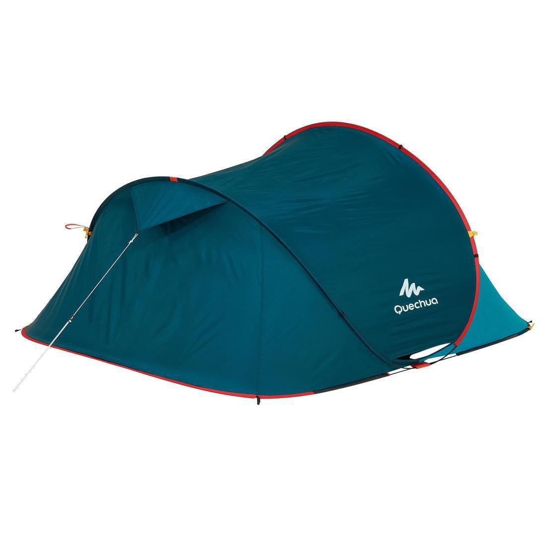 QUECHUA - 2 Seconds Easy Camping Tent, Sleeps 3, Blue