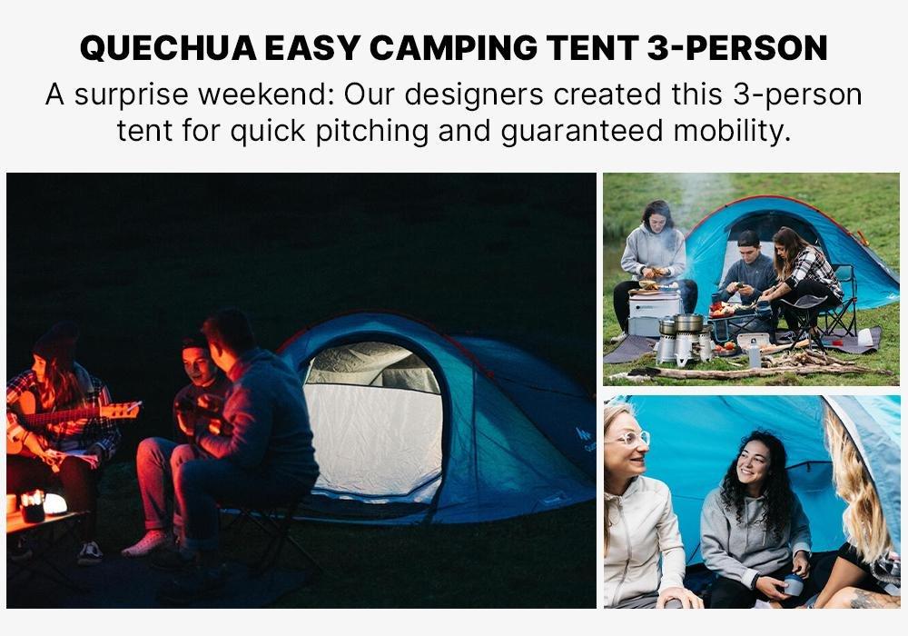 2 Seconds Easy Camping Tent, Sleeps 3, Blue, No Color, large image number 18