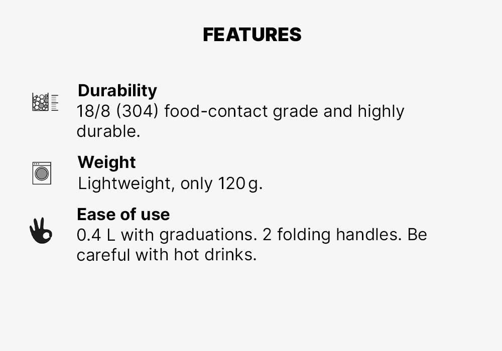 Stainless Steel Outdoor Mug, Grey, No Color, medium