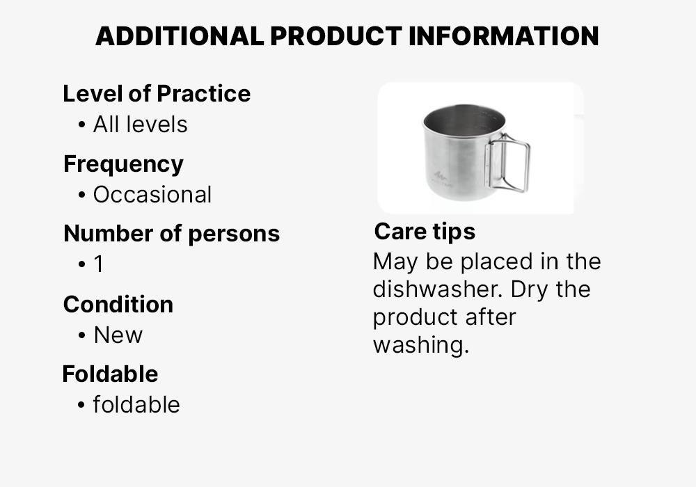 Stainless Steel Outdoor Mug, Grey, No Color, medium