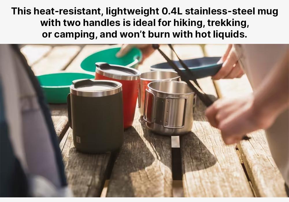 Stainless Steel Outdoor Mug, Grey, No Color, medium