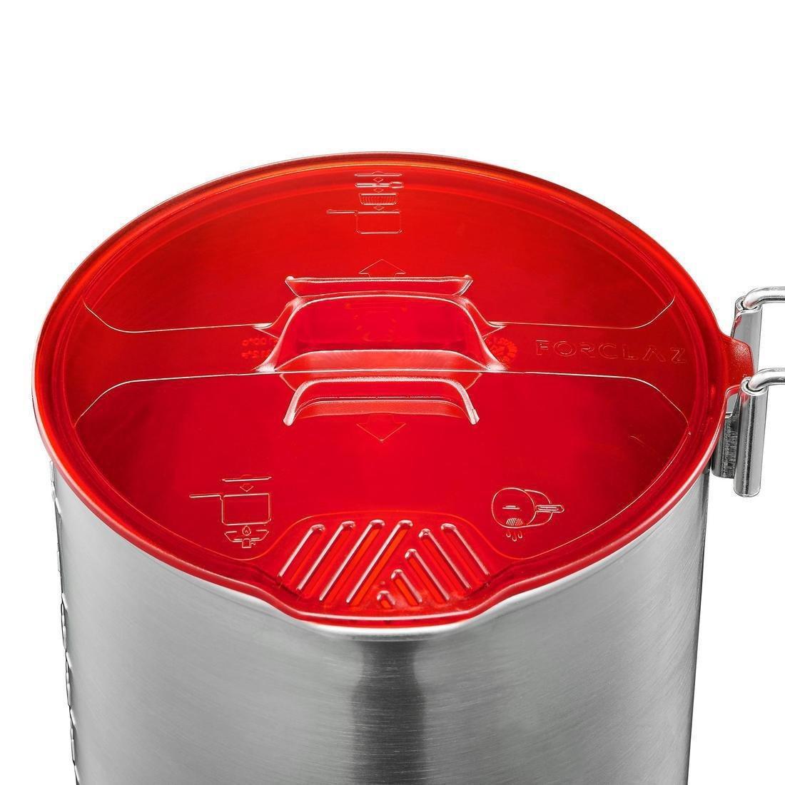 Stainless Steel 1 Person Cooking Set, Grey, No Color, medium