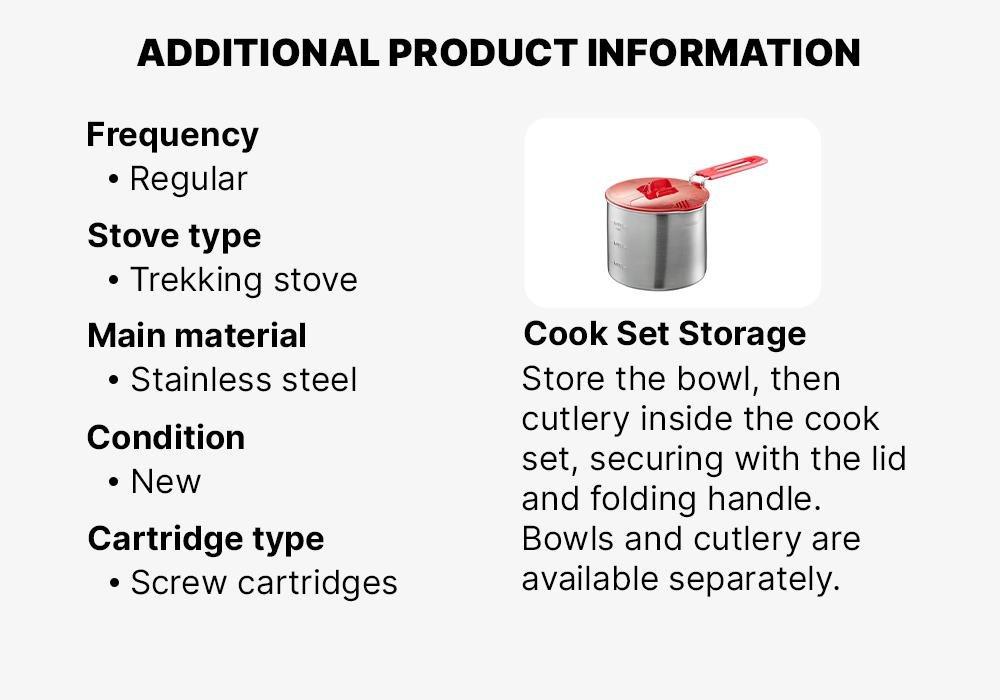 Stainless Steel 1 Person Cooking Set, Grey, No Color, medium