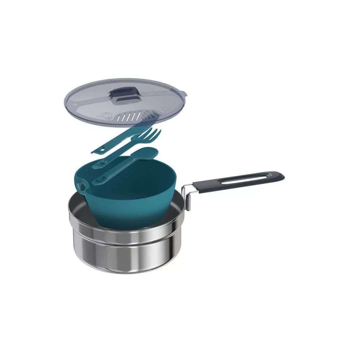 Stainless Steel Camping Cook Set, Grey, , medium