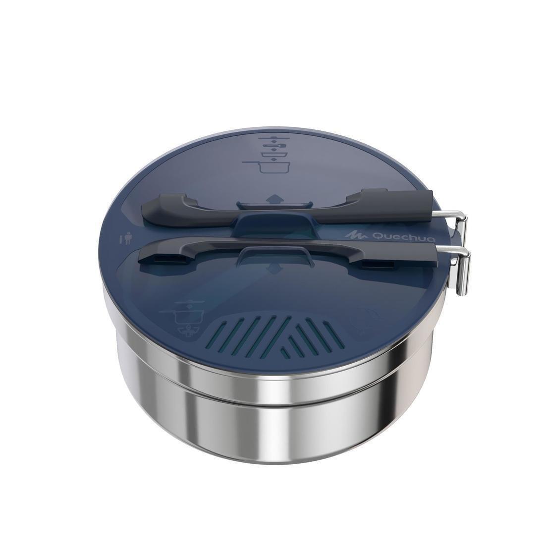Stainless Steel Camping Cook Set, Grey, No Color, large image number 1