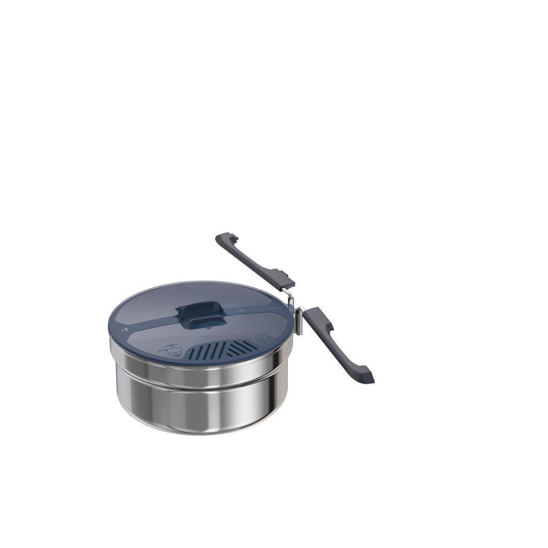 Stainless Steel Camping Cook Set, Grey, No Color, large image number 4