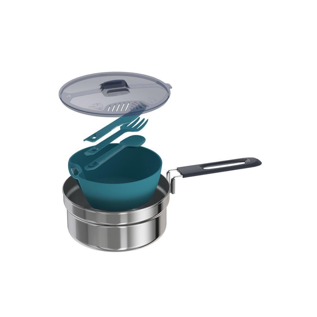 Stainless Steel Camping Cook Set, Grey, No Color, large image number 9