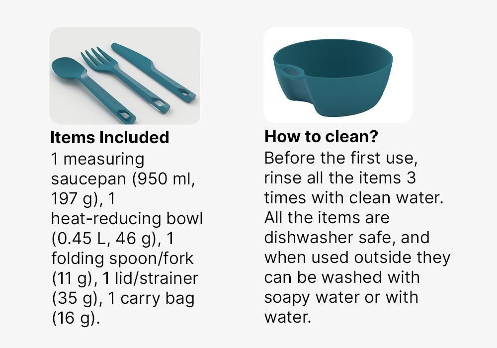 Stainless Steel Camping Cook Set, Grey, No Color, medium