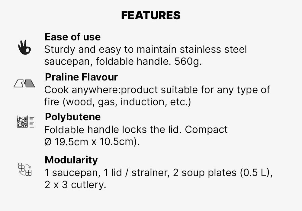 Camping Cooking Set For 2, Grey, No Color, large image number 15