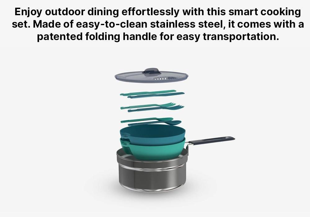 Camping Cooking Set For 2, Grey, No Color, medium