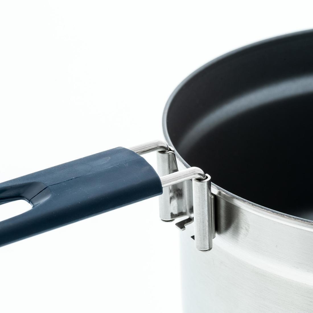 Stainless Steel Camping Cook Set, Grey, No Color, medium