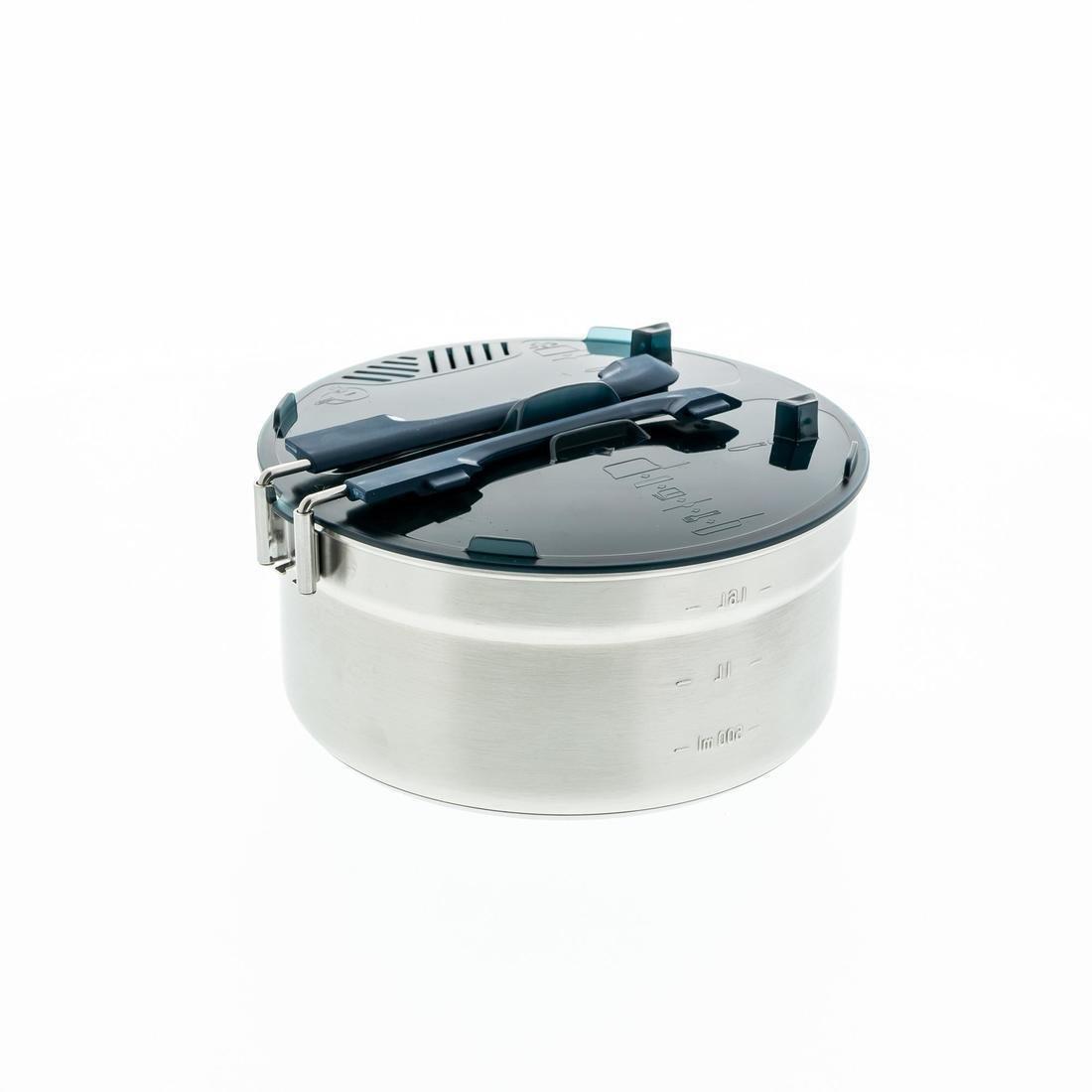Stainless Steel Camping Cook Set, Grey, No Color, large image number 13