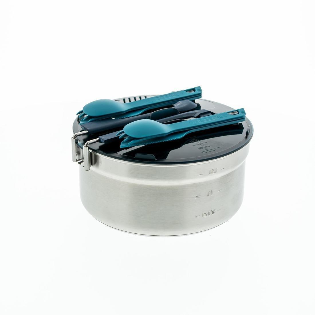 Stainless Steel Camping Cook Set, Grey, No Color, large image number 14