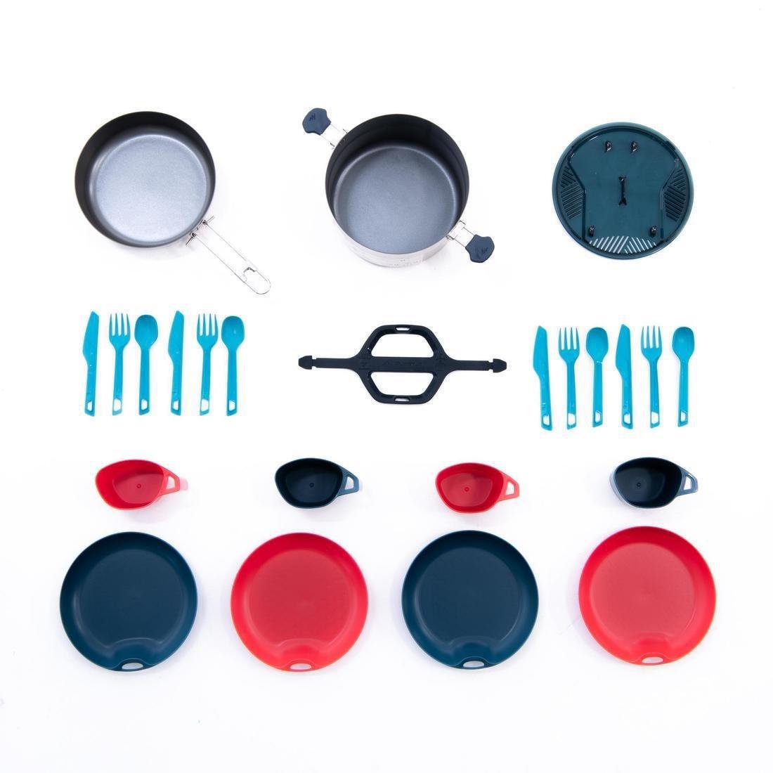 Stainless Steel Camping Cook Set, Grey, No Color, large image number 1