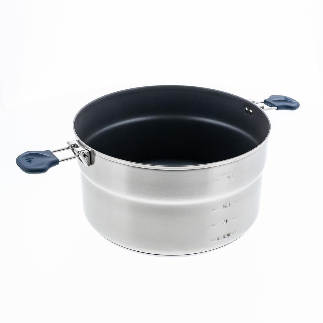 Stainless Steel Camping Cook Set, Grey, No Color, large image number 3