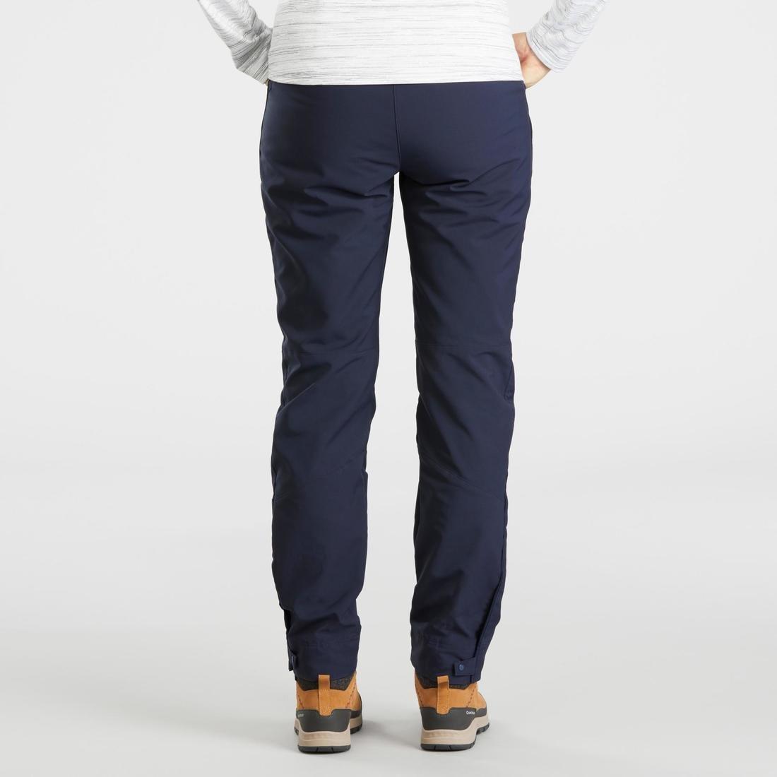 Women's Water-Repellent Walking Trousers, Navy, No Color, large image number 3