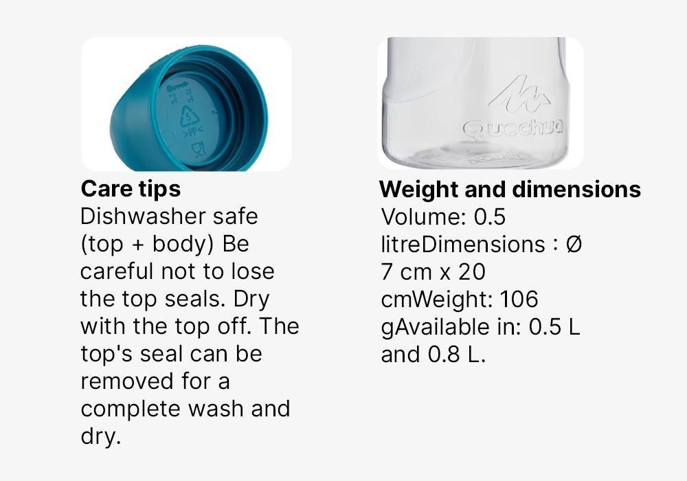 Plastic Screw-Top Flask, Blue, No Color, large image number 15