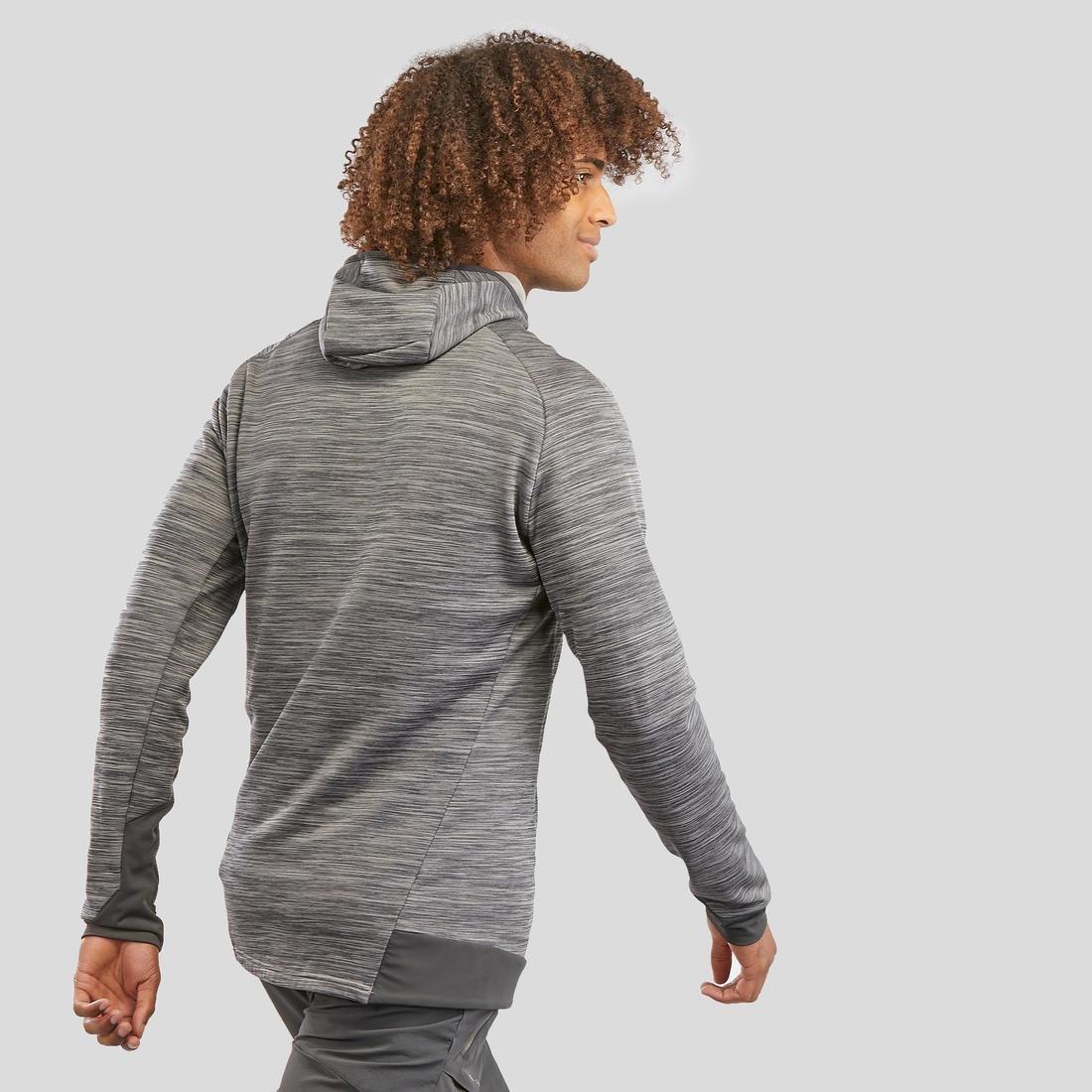 Mens Walking Fleece Jacket, Grey, , large image number 2
