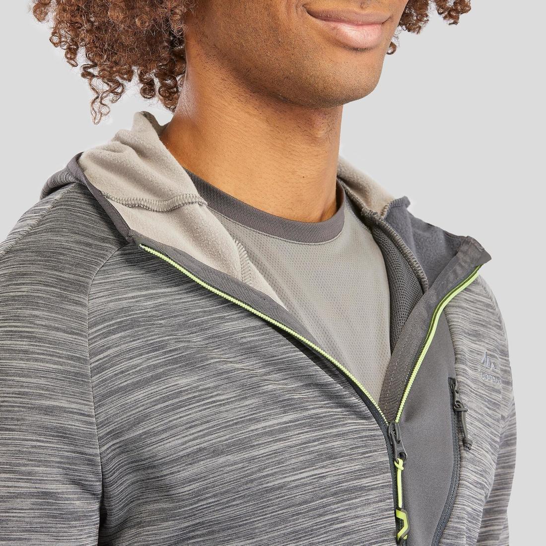 Mens Walking Fleece Jacket, Grey, , large image number 5