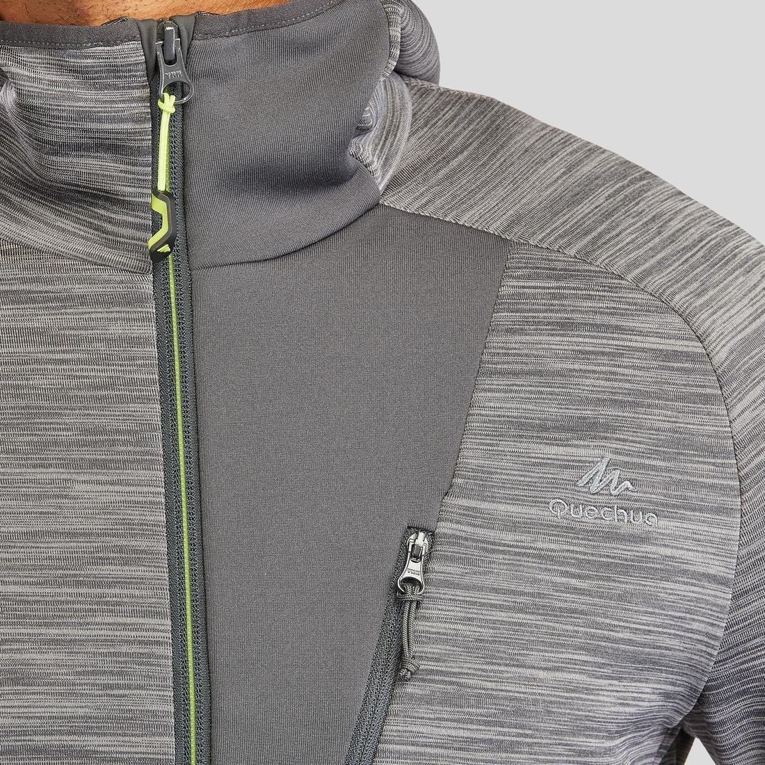 Mens Walking Fleece Jacket, Grey, , large image number 7