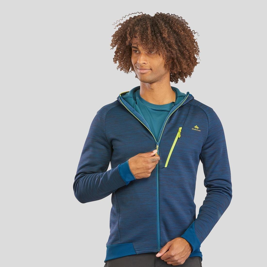 Mens Walking Fleece Jacket, Grey, , large image number 11
