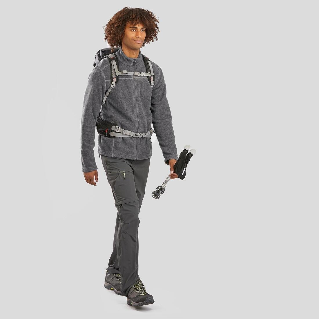 Mens Hiking Fleece Jacket - Mh120, Grey, No Color, large image number 3