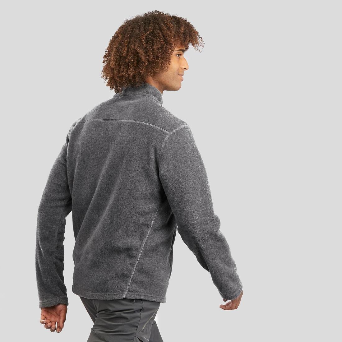 Mens Hiking Fleece Jacket - Mh120, Grey, No Color, medium