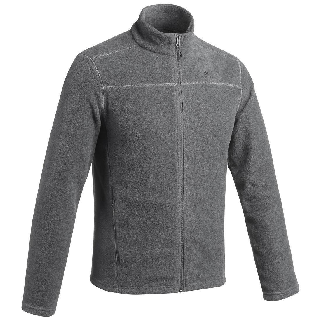 Mens Hiking Fleece Jacket - Mh120, Grey, No Color, medium
