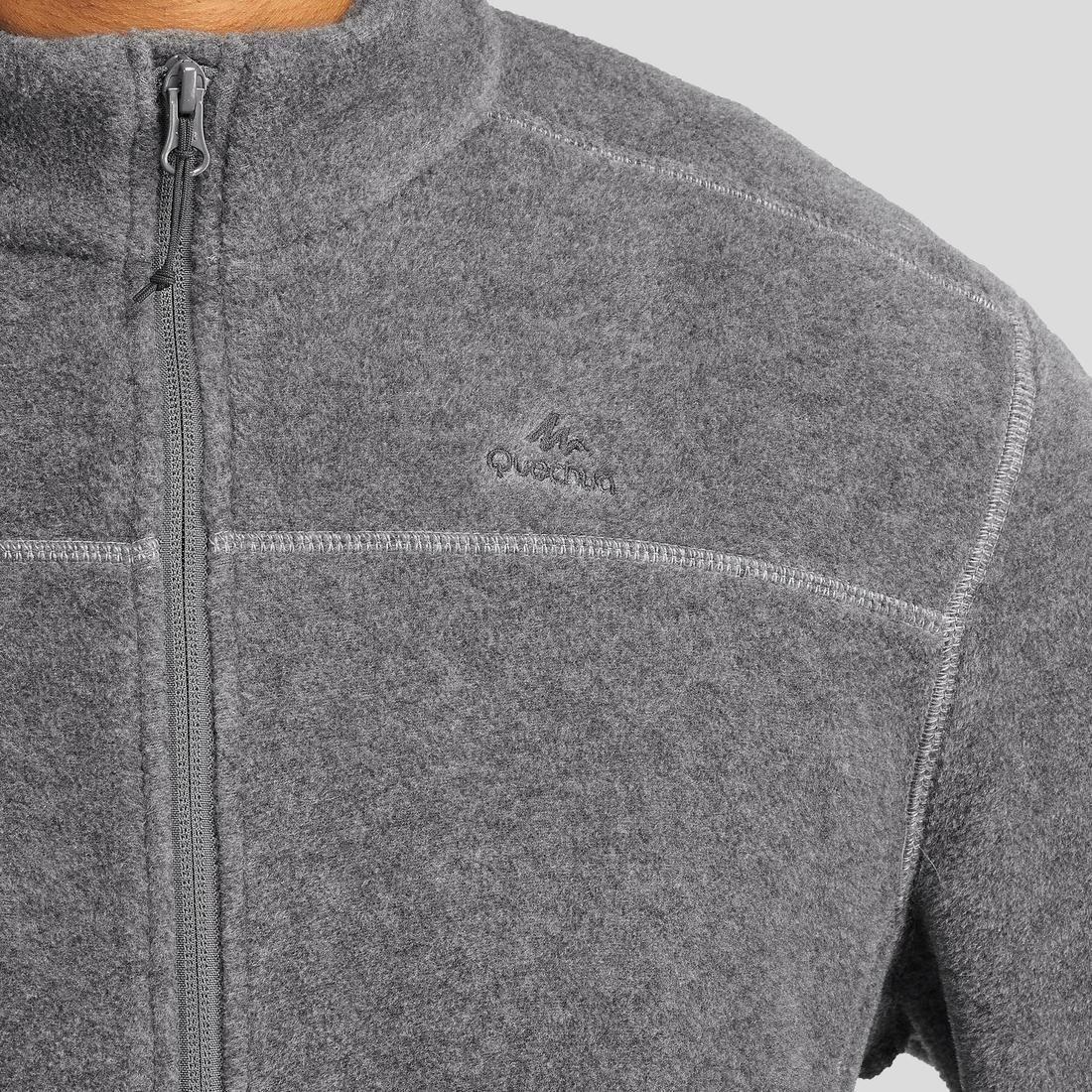 Mens Hiking Fleece Jacket - Mh120, Grey, No Color, medium