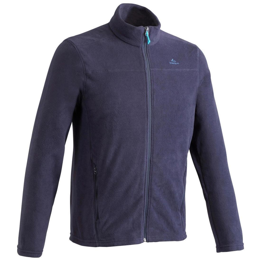 QUECHUA Mens Hiking Fleece Jacket Mh120 Blue Azadea Kuwait