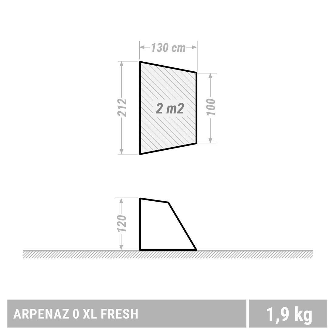 Two-Person Camping Shelter With Pole, White, No Color, large image number 2