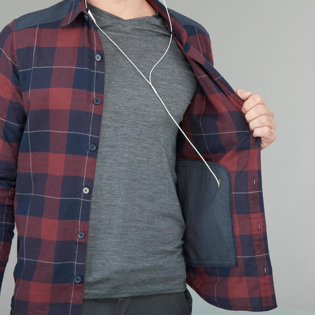 Men Warm Travel Shirt, Blue, , large image number 8