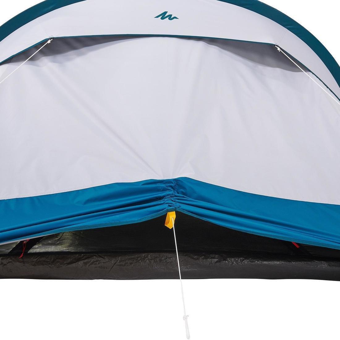 Camping Tent With Poles Arpenaz 4.1 Fresh And Black - 4 Persons 1 Bedroom, Blue, No Color, large image number 8