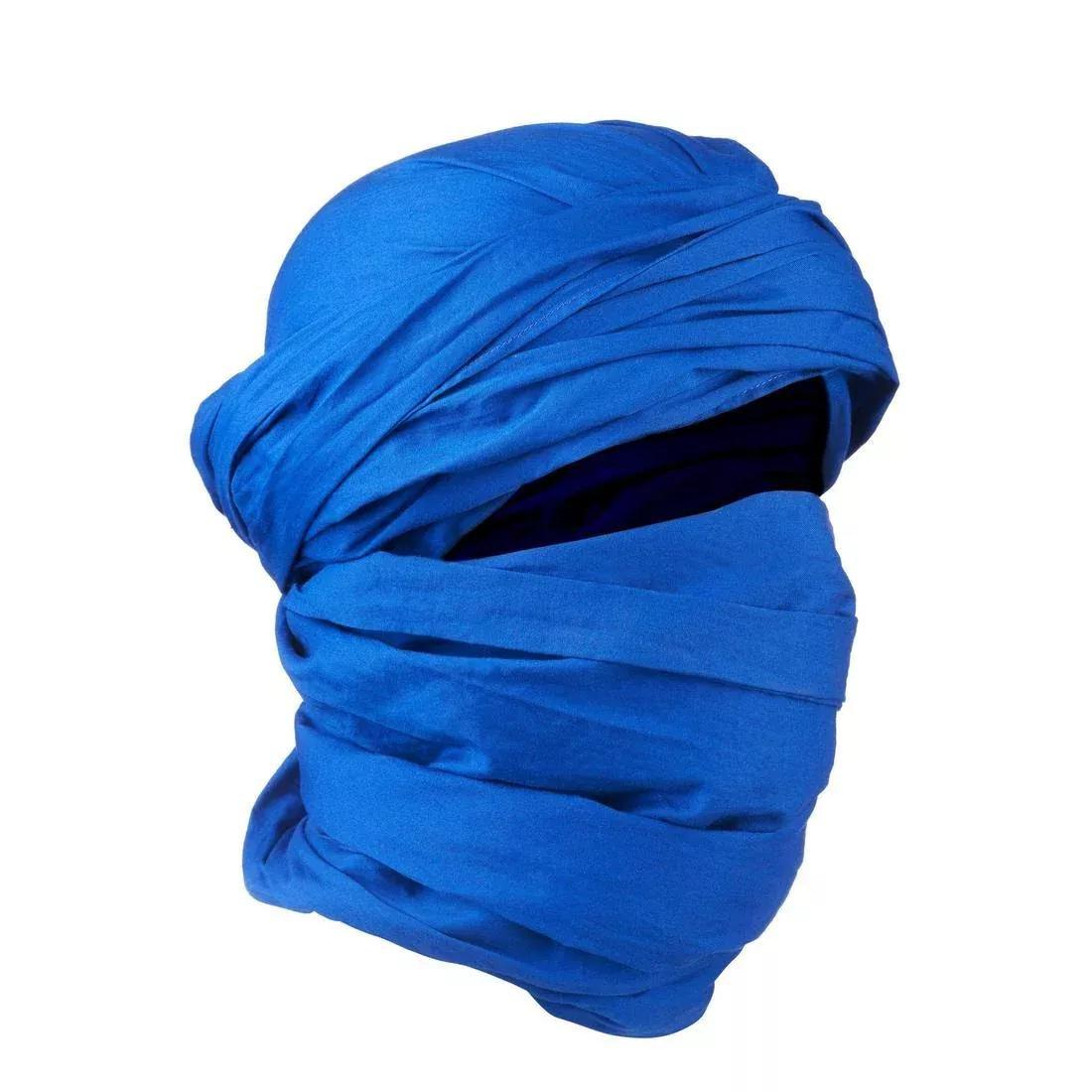 Desert 500 Trekking Desert Scarf, Blue, No Color, large image number 0