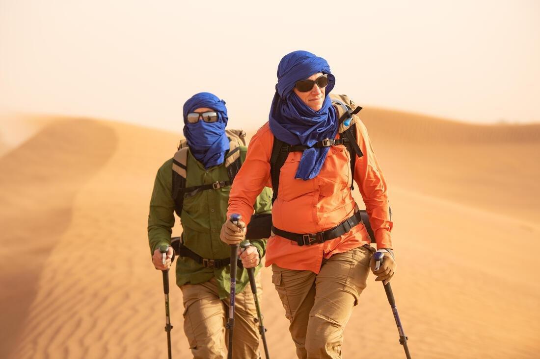 Desert 500 Trekking Desert Scarf, Blue, No Color, large image number 7