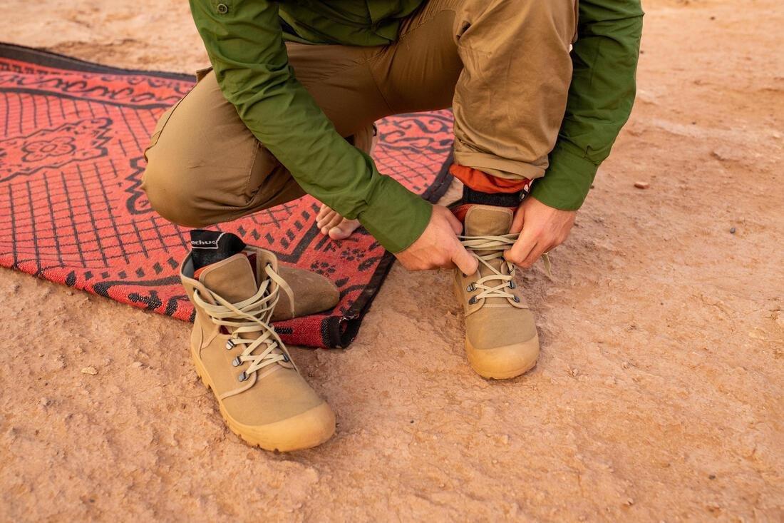 Unisex Desert Trekking Beige-Proof Boots Desert 500, Brown, No Color, large image number 11