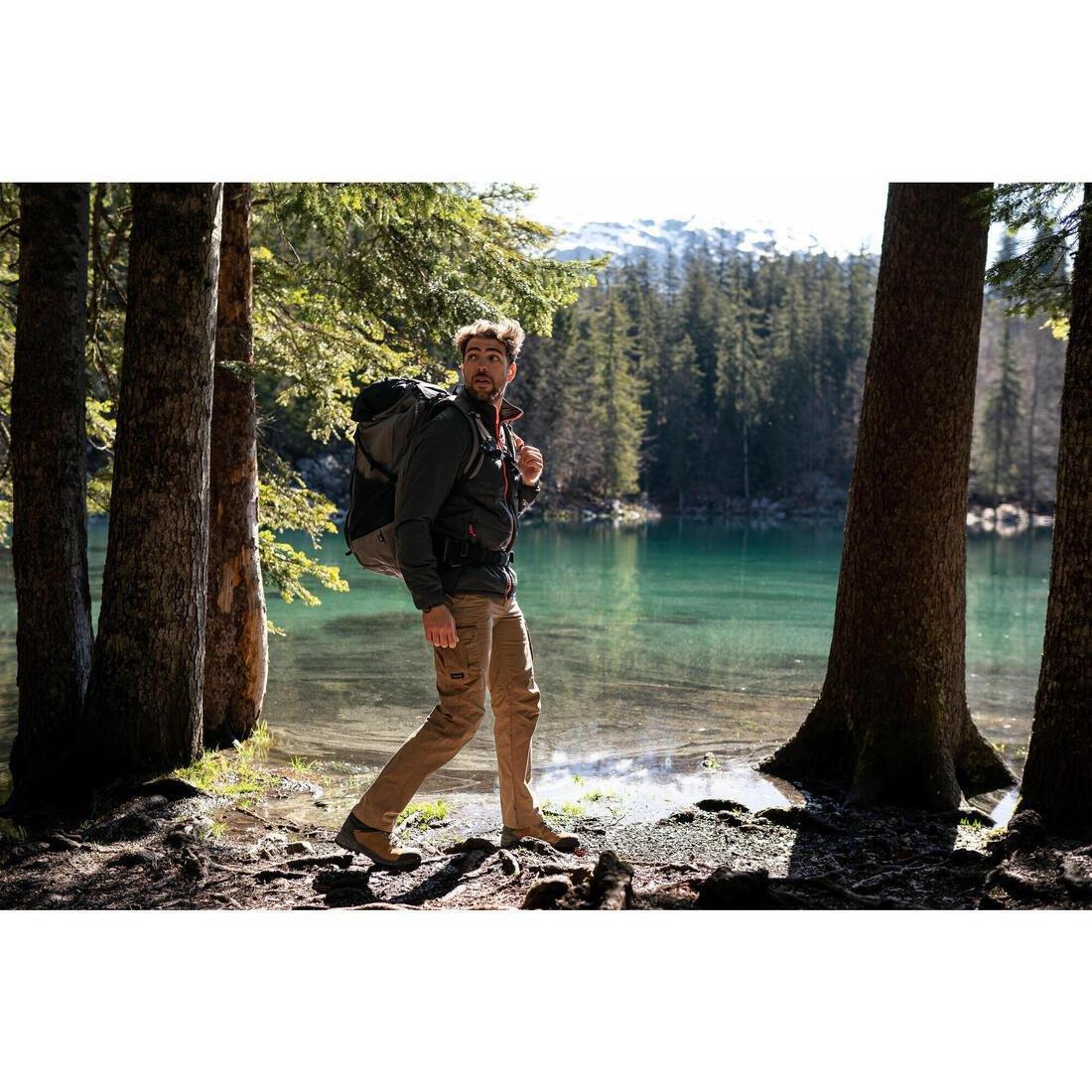 Men 3in1 waterproof hiking jacket -10C - MH500 Mountain, Brown, No Color, large image number 2